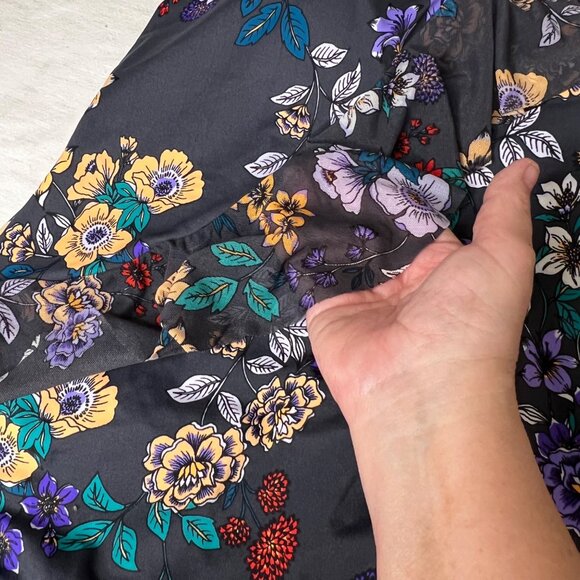 Time And Tru Womens 22W(20-22) Plus Sz Floral Halter 1-Piece Swimsuit Slimming - Picture 6 of 16